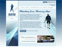 Tablet Screenshot of burtonprosthetics.com